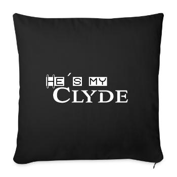 Partnerlook Bonnie & Clyde 2 (part2) Geschenk Paar - Sofakissenbezug 45 x 45 cm - Schwarz - Vorne