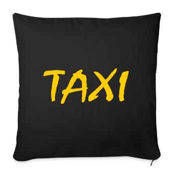taxi - Sofa pillowcase 17,3'' x 17,3'' (45 x 45 cm) - black - Front