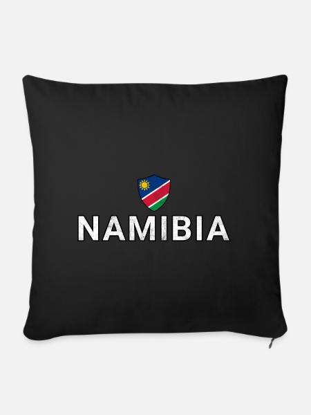 Namibia - Sofakissenbezug 45 x 45 cm - Schwarz