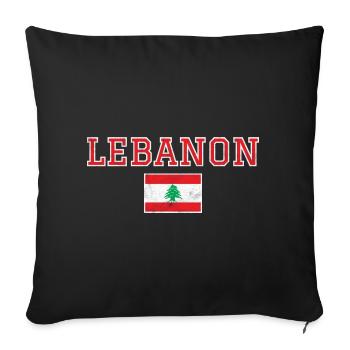 Liban - Housse de coussin décorative 45 x 45 cm - noir - Devant