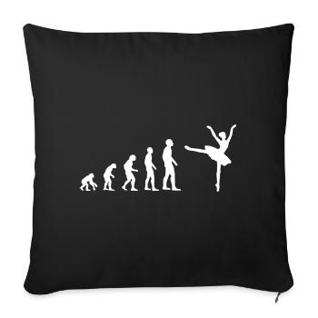 Ballett Ballerina Evolution - Sofakissenbezug 45 x 45 cm - Schwarz - Vorne