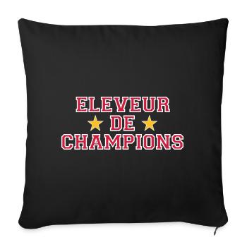 Eleveur de Champions - Housse de coussin décorative 45 x 45 cm - noir - Devant