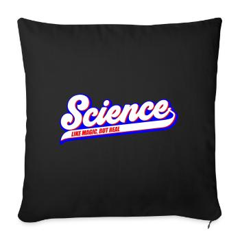 Les couleurs peuvent être modifiées | La science comme par magie mais réelle - Housse de coussin décorative 45 x 45 cm - noir - Devant