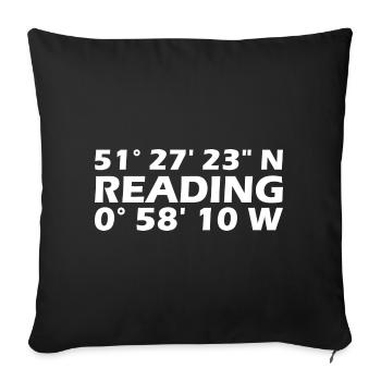 Reading Koordinaten - Sofakissenbezug 45 x 45 cm - Schwarz - Vorne