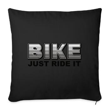 BIKE Just Ride It - Sofakissenbezug 45 x 45 cm - Schwarz - Vorne