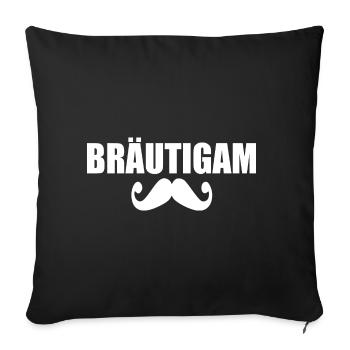 bräutigam - Sofakissenbezug 45 x 45 cm - Schwarz - Vorne