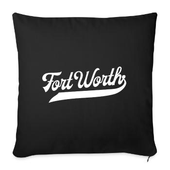 Fort Worth - Sofa pillowcase 17,3'' x 17,3'' (45 x 45 cm) - black - Front