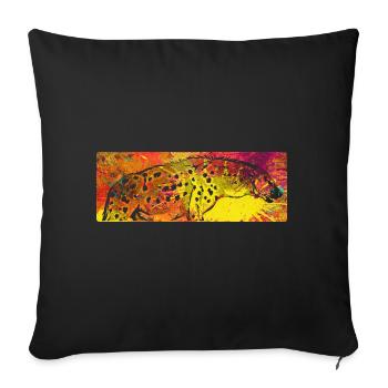Hyène - Housse de coussin décorative 45 x 45 cm - noir - Devant