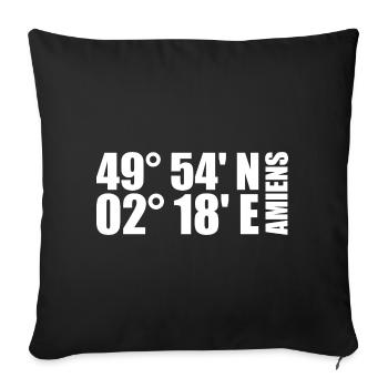 Amiens Coordinates - Sofa pillowcase 17,3'' x 17,3'' (45 x 45 cm) - black - Front
