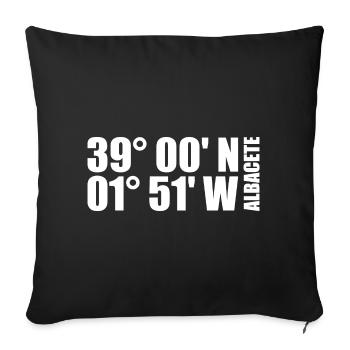 Coordonnées Albacete - Housse de coussin décorative 45 x 45 cm - noir - Devant