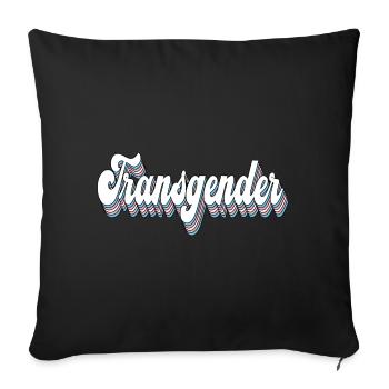 Transgender Trans Pride LGBTQ Queer CSD - Sofakissenbezug 45 x 45 cm - Schwarz - Vorne