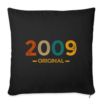 2009 original - Sofa pillowcase 17,3'' x 17,3'' (45 x 45 cm) - black - Front