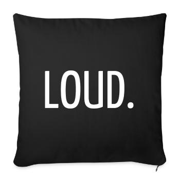 Laut - Sofakissenbezug 45 x 45 cm - Schwarz - Vorne