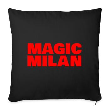 Magic Milan Logo Rot - Sofakissenbezug 45 x 45 cm - Schwarz - Vorne