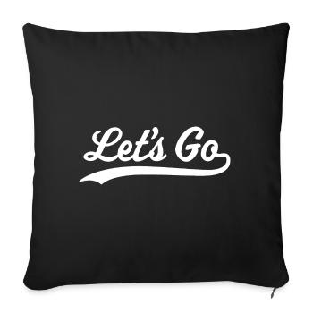 Let's Go - Sofa pillowcase 17,3'' x 17,3'' (45 x 45 cm) - black - Front