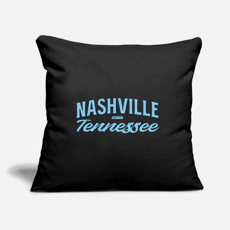 Nashville Script Blue Sofa pillowcase 17,3'' x 17,3'' (45 x 45 cm)