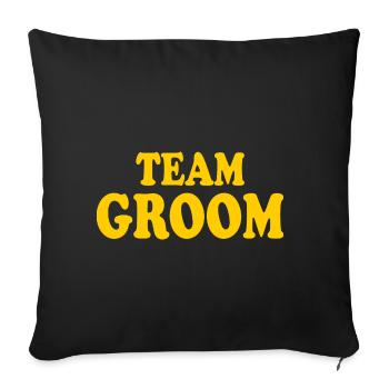 Team groom - Housse de coussin décorative 45 x 45 cm - noir - Devant