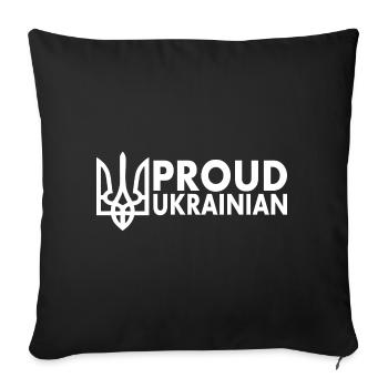 Proud ukrainian ukraine - Housse de coussin décorative 45 x 45 cm - noir - Devant