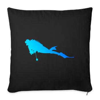 Tauchen Scuba Diver Scuba Taucher Free Dive - Sofa pillowcase 17,3'' x 17,3'' (45 x 45 cm) - black - Front