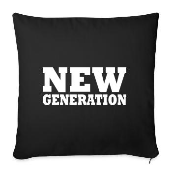 New generation - Sofa pillowcase 17,3'' x 17,3'' (45 x 45 cm) - black - Front