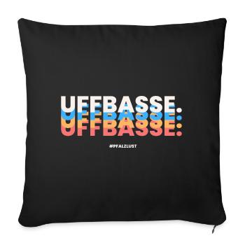 Pfalzlust Uffbasse - Sofakissenbezug 45 x 45 cm - Schwarz - Vorne