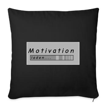 Motivation load.... - Sofa pillowcase 17,3'' x 17,3'' (45 x 45 cm) - black - Front