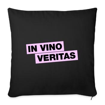In Vino Veritas - Housse de coussin décorative 45 x 45 cm - noir - Devant