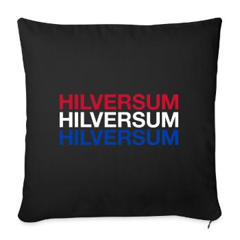HILVERSUM Pays-Bas Drapeau néerlandais - Housse de coussin décorative 45 x 45 cm - noir - Devant