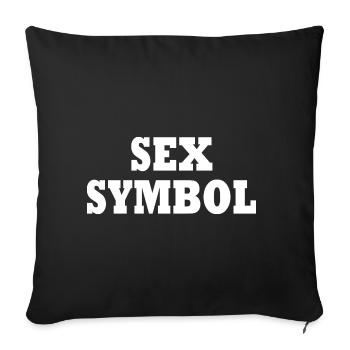 Sex symbol - Sofa pillowcase 17,3'' x 17,3'' (45 x 45 cm) - black - Front