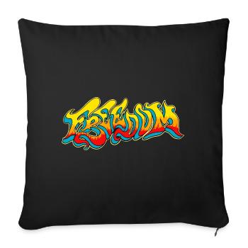 Liberté - Housse de coussin décorative 45 x 45 cm - noir - Devant