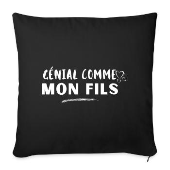 Génial comme mon fils - Housse de coussin décorative 45 x 45 cm - noir - Devant