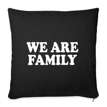 We are family - Housse de coussin décorative 45 x 45 cm - noir - Devant