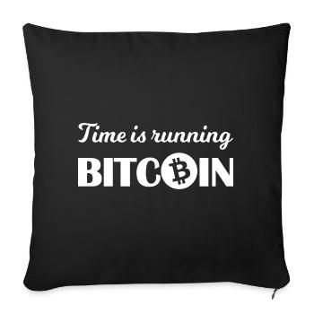 L’heure est venue pour le bitcoin - Housse de coussin décorative 45 x 45 cm - noir - Devant