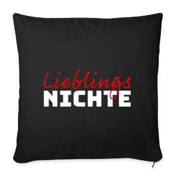 Lieblingsnichte Tshirt - Sofakissenbezug 45 x 45 cm - Schwarz - Vorne