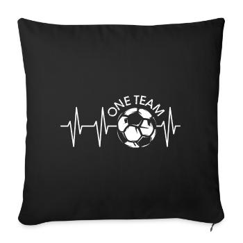 pulse ball heartbeat one team team club - Sofa pillowcase 17,3'' x 17,3'' (45 x 45 cm) - black - Front
