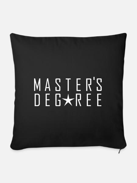 Master`s Degree - Sofakissenbezug 45 x 45 cm - Schwarz