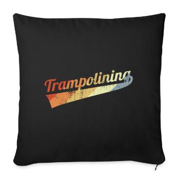 Vintage Trampoline Jumping - Sofa pillowcase 17,3'' x 17,3'' (45 x 45 cm) - black - Front