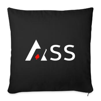 Ass - Sofakissenbezug 45 x 45 cm - Schwarz - Vorne