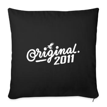 Original 2011 Birthday Gift - Vintage 2011 - Sofa pillowcase 17,3'' x 17,3'' (45 x 45 cm) - black - Front