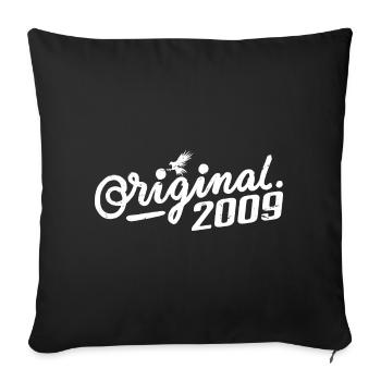 Original 2009 Birthday Gift - Vintage 2009 - Sofa pillowcase 17,3'' x 17,3'' (45 x 45 cm) - black - Front