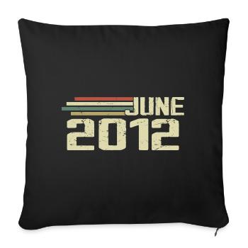 Juin 2012 Anniversaire Juin 2012 Juin 2012 Anniversaire - Housse de coussin décorative 45 x 45 cm - noir - Devant