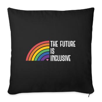 LGBT Pride Month - The Future is Inclusive - Sofa pillowcase 17,3'' x 17,3'' (45 x 45 cm) - black - Front