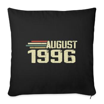 Born August 1996 Anniversary August 1996 Vintage - Sofa pillowcase 17,3'' x 17,3'' (45 x 45 cm) - black - Front