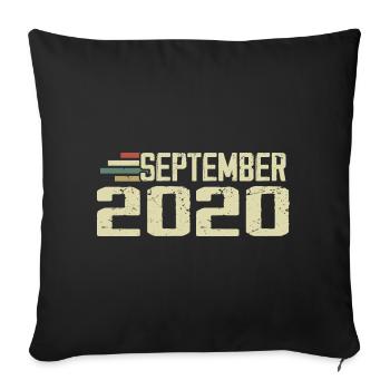 September 2020 Vintage Geschenkidee September 2020 - Sofakissenbezug 45 x 45 cm - Schwarz - Vorne