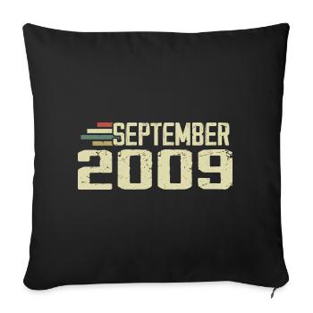 September 2009 Vintage Gift Idea September 2009 - Sofa pillowcase 17,3'' x 17,3'' (45 x 45 cm) - black - Front