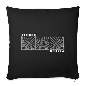 Atomic Utopia - Soviet Window Bars - Sofa pillowcase 17,3'' x 17,3'' (45 x 45 cm) - black - Front