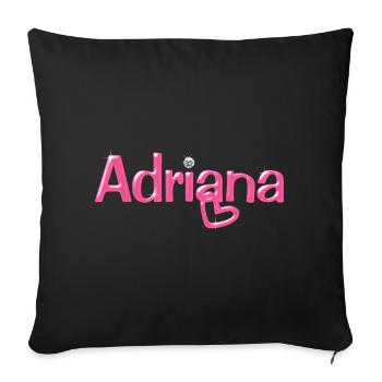 Adriana Name Balloon Police - Housse de coussin décorative 45 x 45 cm - noir - Devant