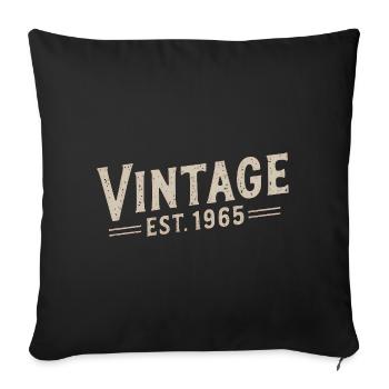 Vintage Est. 1965 - Sofakissenbezug 45 x 45 cm - Schwarz - Vorne