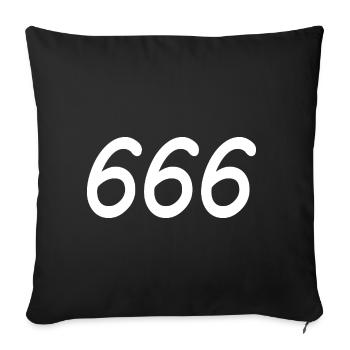 666 - Housse de coussin décorative 45 x 45 cm - noir - Devant