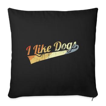 L’amour des chiens - Housse de coussin décorative 45 x 45 cm - noir - Devant